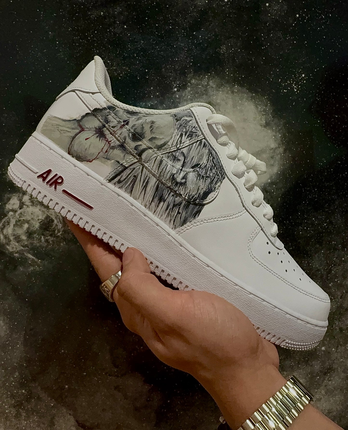 “Blood & Beauty” Custom Nike AirForce Ones